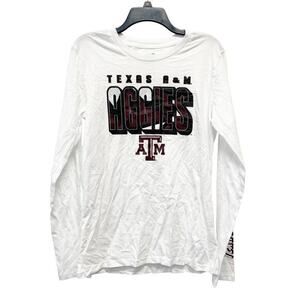 Gen 2 Youth Texas A&M‎ Aggies White Cotton Long Sleeve T-Shirt Size XL